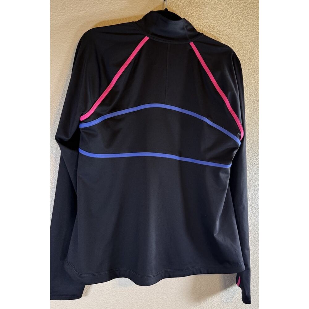 Fila Sport Jacket Womens XL Retro Track Jacket Black Full Zip - Picture 6 of 7